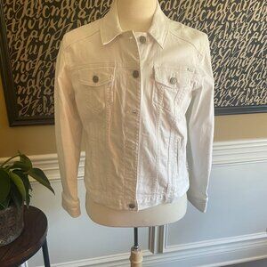 Eddie Bauer Classic White Denim Jacket